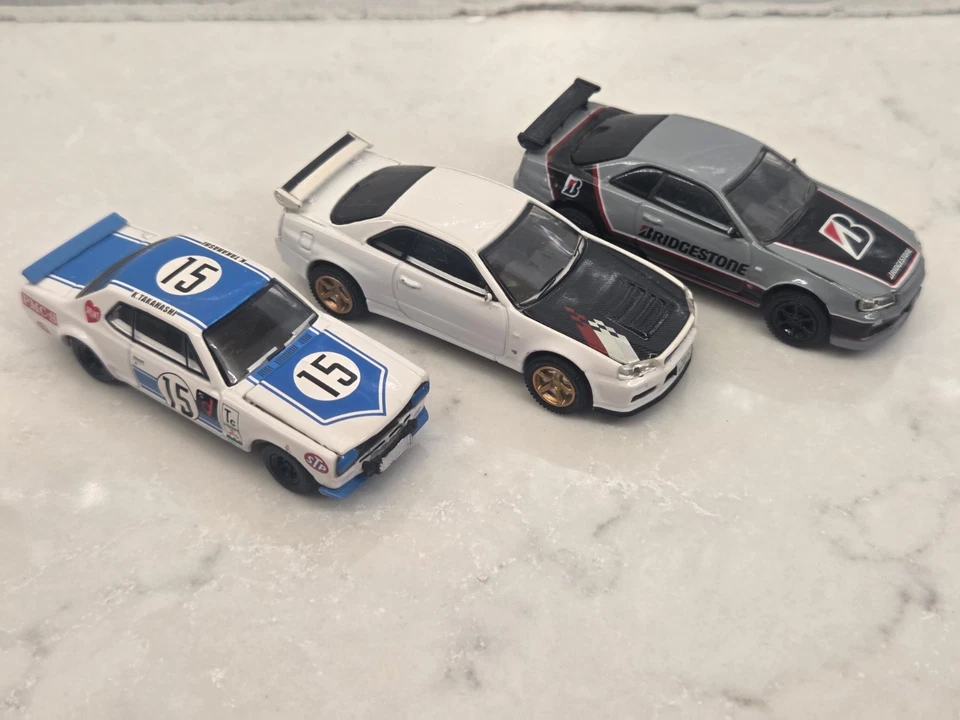 Greenlight 1972 2000 GT-R y 2001 Nissan Skyline GTR (BNR34) Diecast Lote Suelto Foto 2 de 4