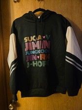 BTS hooded pullover sweatshirt M Suga V Jimin Jungkook Jin RM J-Hope