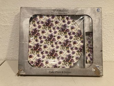 FORMALITIES by BAUM BROS PLATE & SERVING UTENSIL Purple Pansy Chintz