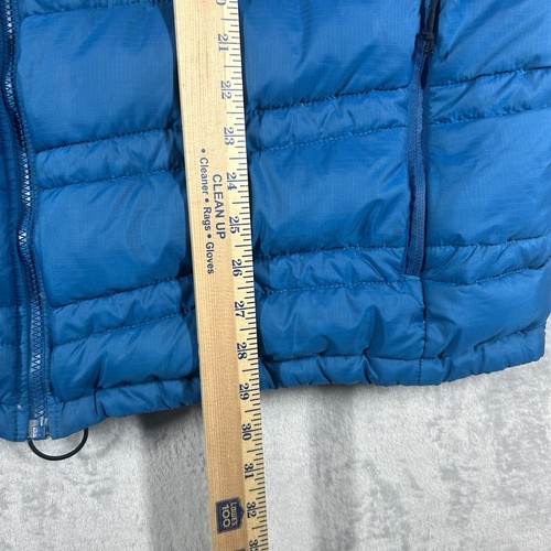 The North Face Men's 550 Goose Down Puffer Vest XXL Blue Zipper Front Outdoor - 第 7/9 張圖片