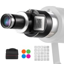 Bowens Mount Optical Snoot - 4 Color Filters, 25 Gobos  Carrying Bag  with ...