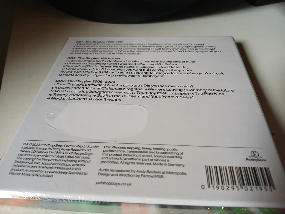Pet Shop Boys 3 CD Box Smash The Singles 1985-2020 - Bild 2 von 3