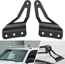 2PCS 52 Curved LED Light Bar Bracket at Upper Windshield Roof Cab for 07-13 Pi