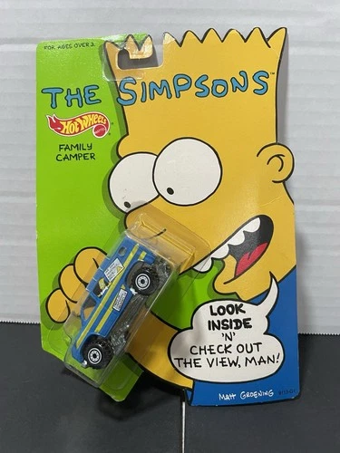 Vintage HOT WHEELS THE SIMPSONS FAMILY CAMPER VEHICLE 1990 - Rare