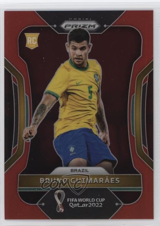 2022 Panini Prizm World Cup Qatar Red Prizm 85/399 Bruno Guimaraes #27 04ae