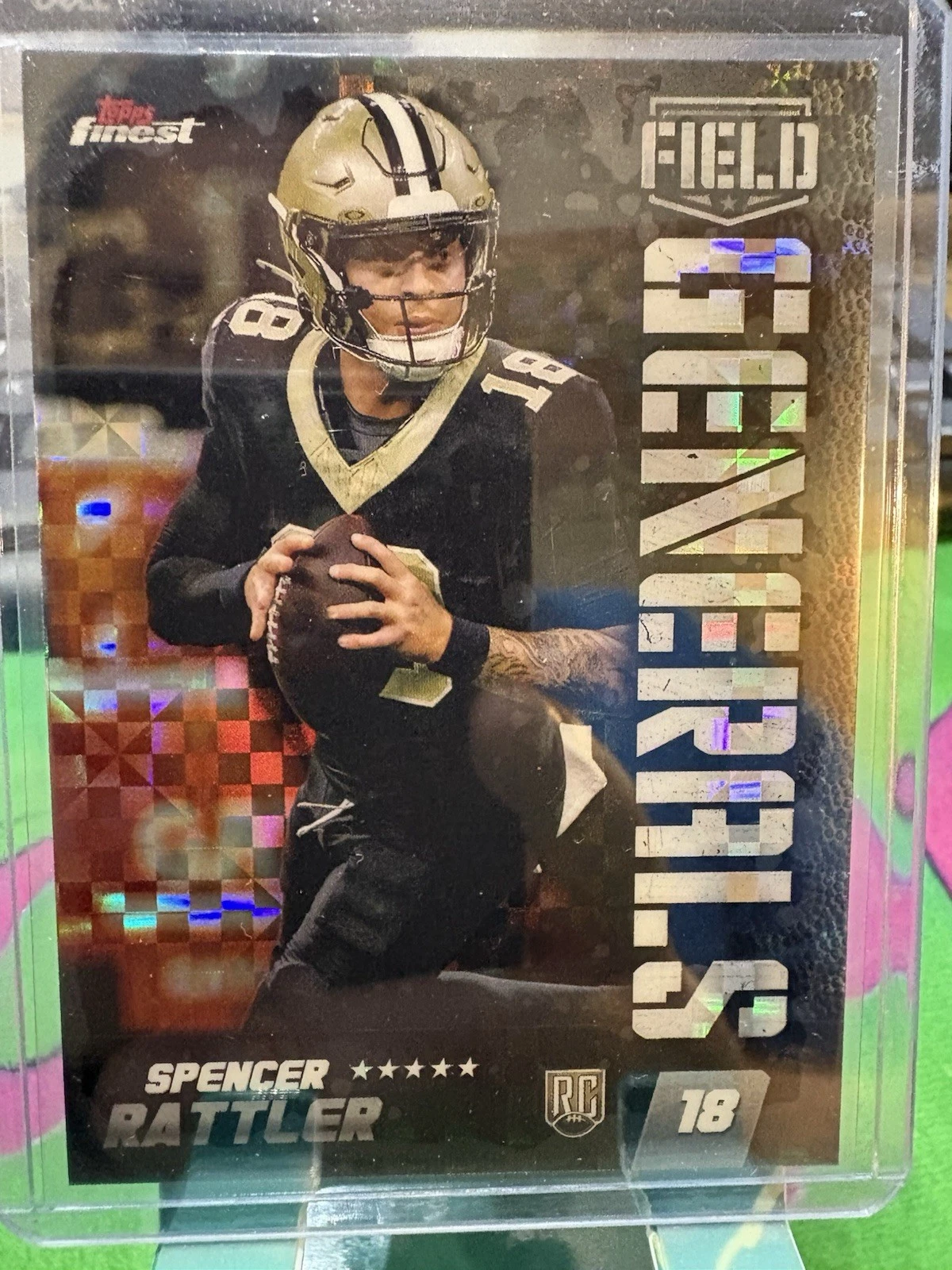 Spencer Rattler Topps Finest Field Generals #FG22 Checkerboard