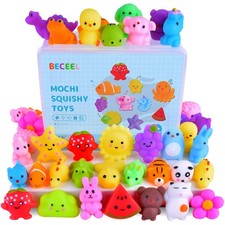 30 Pack Mochi Squishy Toys, Random Kawaii squishies Mini Animals  Fruits...