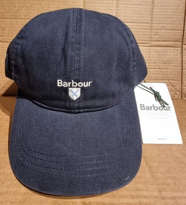 Barbour Cascade Embroidered Logo Baseball Cap in Navy Washed Blue, Onesize - Neu