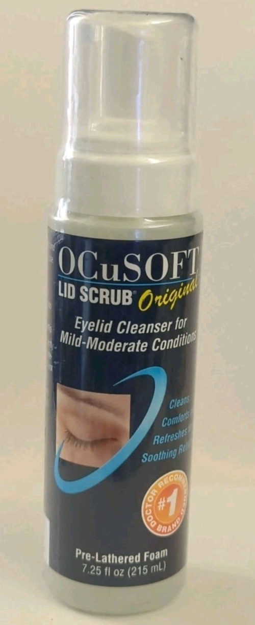 OCuSoft Lid Scrub Foam 7.25 fl oz Bottle Pre-Lathered Foam Original Ex 6/2027