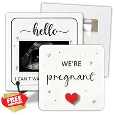 BGFMVS Pregnancy Announcement Ultrasound Photo Frame White