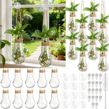 18 Sets 3.94" Plastic Window Propagation Stations Hanging Propagation Vases Plan