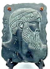 ZEUS WALL SCULPTURE IN CLAY WITH BRONZE EFFECT FINISH - 1963 - RELIEF