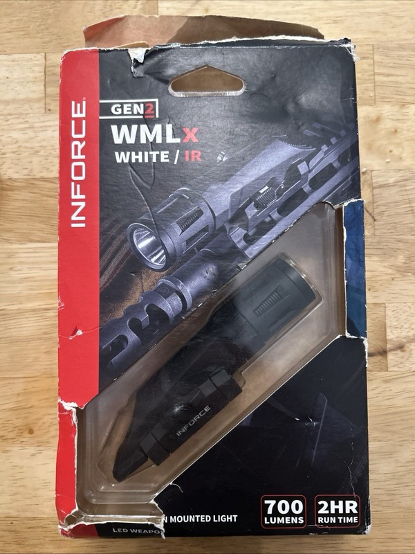 INFORCE WMLx Gen 2 White/IR Weapon Light Black Picatinny Rail Mount Tested