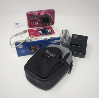 GE E1680W  16MP 8X Optical Zoom 28mm Wide Angle Digital Camera Ruby Red