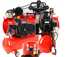 KRAFT DELE Compressore Ad Aria 200L 3 Cilindri 720L/min 8 Bar Per Officina