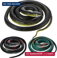 3PCS Realistic Rubber Snakes Large Lifelike Fake Snake Garden Prank Toy