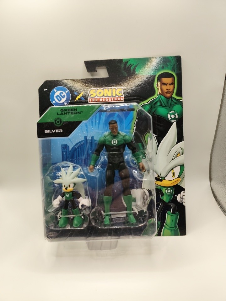 DC x Sonic The Hedgehog Wave 2 SILVER + GREEN LANTERN Jakks