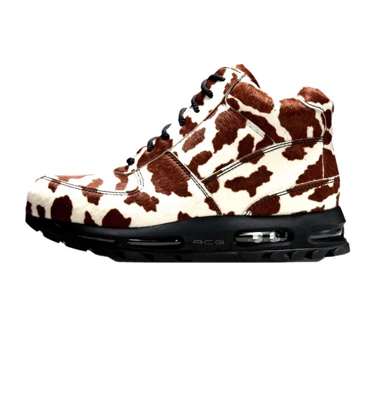 Nike Air Max ACG Goadome Boots Cacao Wow Cow Print Pony Hair Size