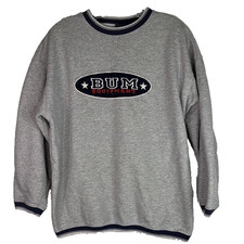 Vintage B.U.M Equipment Gray Crewneck Sweatshirt Size S/M