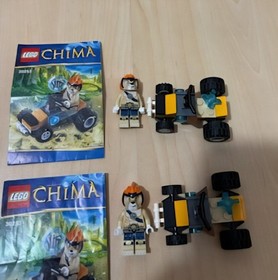 LEGO Chima 70000 Razcal's Glider & 2 30253 Leonidas' Jungle Dragster 100% w/Inst
