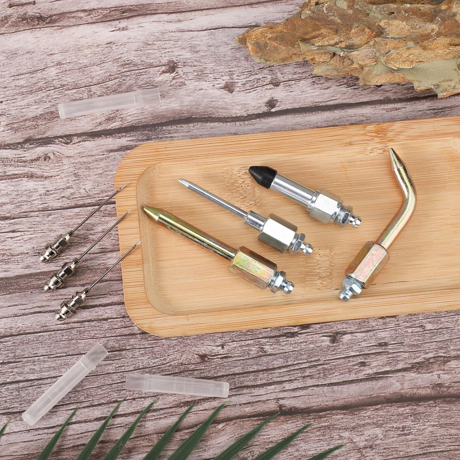 7pcs Grease Gun Accessory Kit, Including 3 Nozzle 1 Needle Dispenser... 