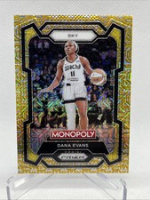2024 Panini Prizm WNBA Monopoly #55 DANA EVANS Gold Millionaire Shimmer #55 Sky