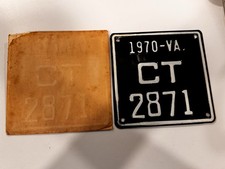 New Old Stock 1970 Virginia Crab Pot License Tag