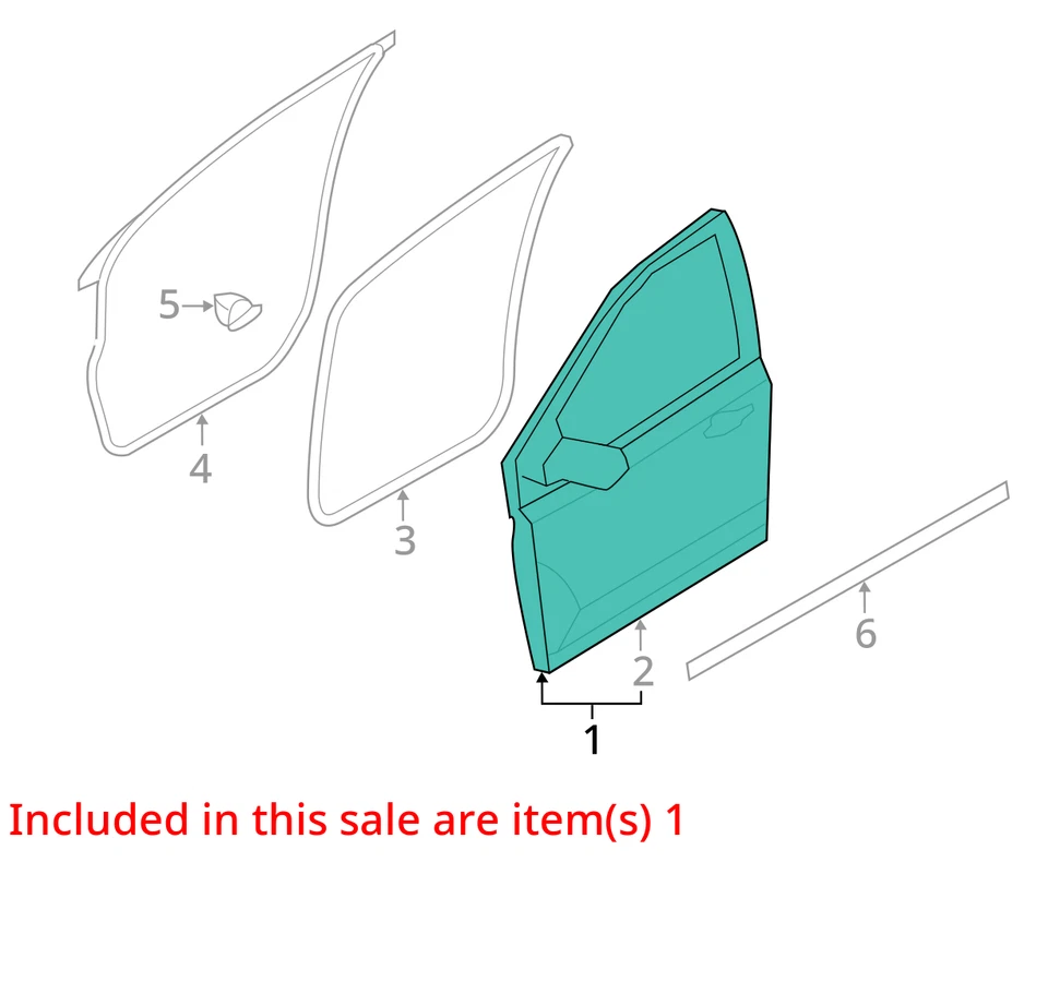 2007-2010 Ford Edge Passenger Front Door Oem XENKJ Foto 3 de 4