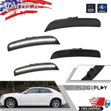 For 15-23 Chrysler 300 300C 300S Smoked White LED Rear Front Side Marker Lights