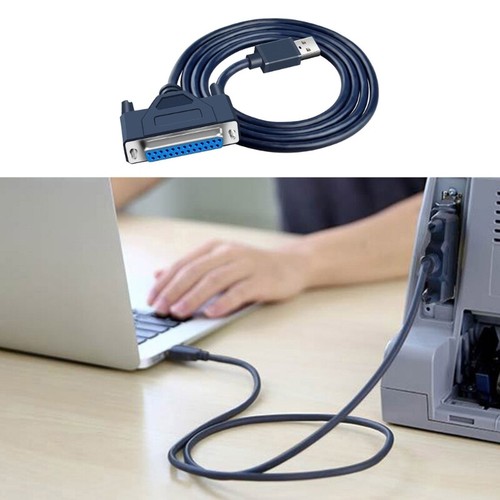 USB 2.0 Male to DB25 Male RS232 Serial Data Cable Parallel Printer Cable - Picture 2 of 8
