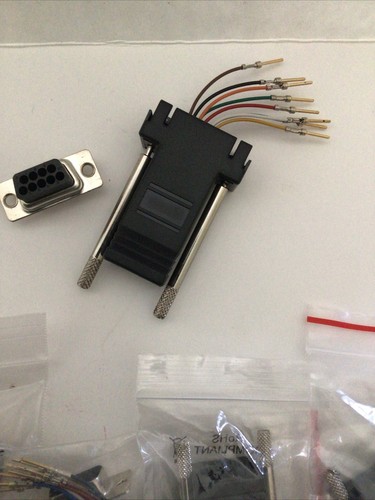 9x -DB9 9 Pin RS232 Serial Port Female to RJ45 Female Network Adapter 8P8C Black - Picture 5 of 5