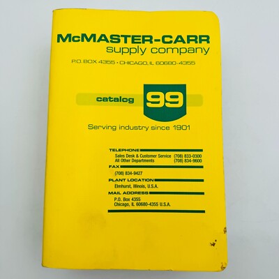 McMaster-Carr Catalog No. 99 Chicago