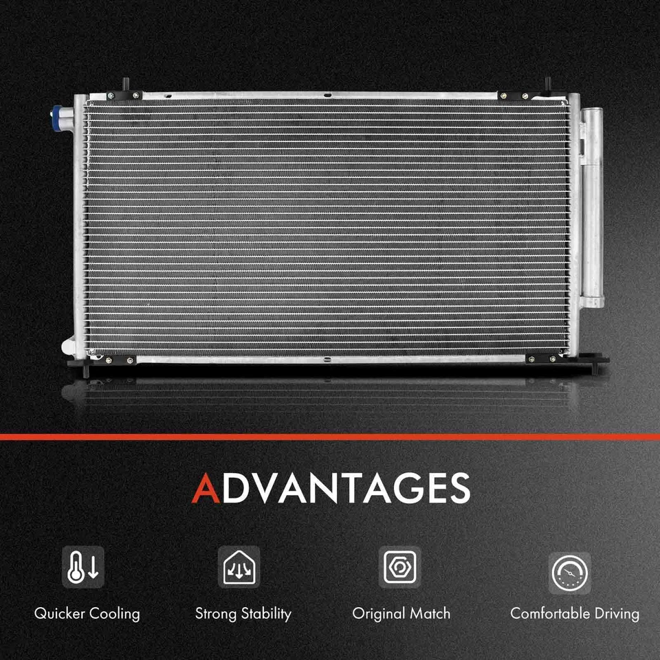 Radiator & AC Condenser & Cooling Fan Kit for Honda Element 2007-2011 L4 2.4L - Изображение 3 из 4