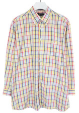 GANT Georgica Poplin Regular Fit Shirt Men's XL Multicolor Plaid Pocket Logo
