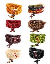 Wood Bracelet 108 Mala Bead Bracelets Wood Prayer 8pcs mala bead bracelets