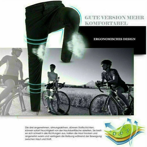 Herren Fahrradhose Sportswear Reflektierende Wasserdichte MTB Fahrradhose - Bild 3 von 11