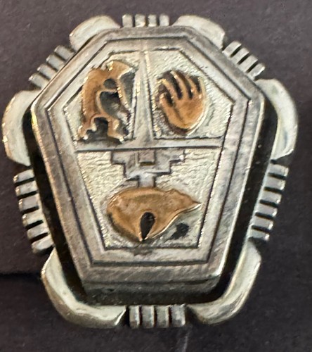 Vintage 14K Gold and Sterling Silver Clip Earrings by Lee Bennett Rare - Picture 3 of 10