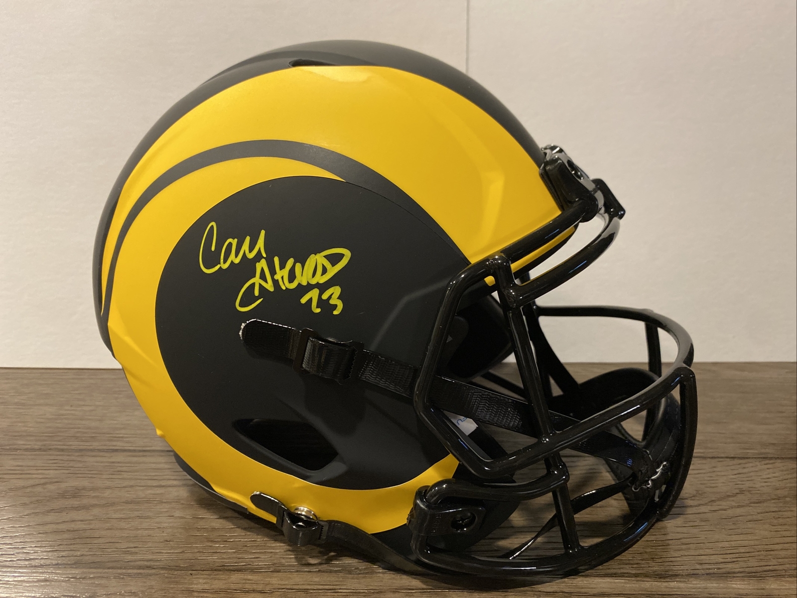 Cam Akers Autographed Signed Los Angeles Rams Rams Full-Size Eclipse Alternate Speed Helmet Beckett 