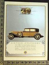 1930 CADILLAC LUXURY 4-DOOR SEDAN V-16 ELECTRIC CARRIAGE WEALTH AUTO AD 35804