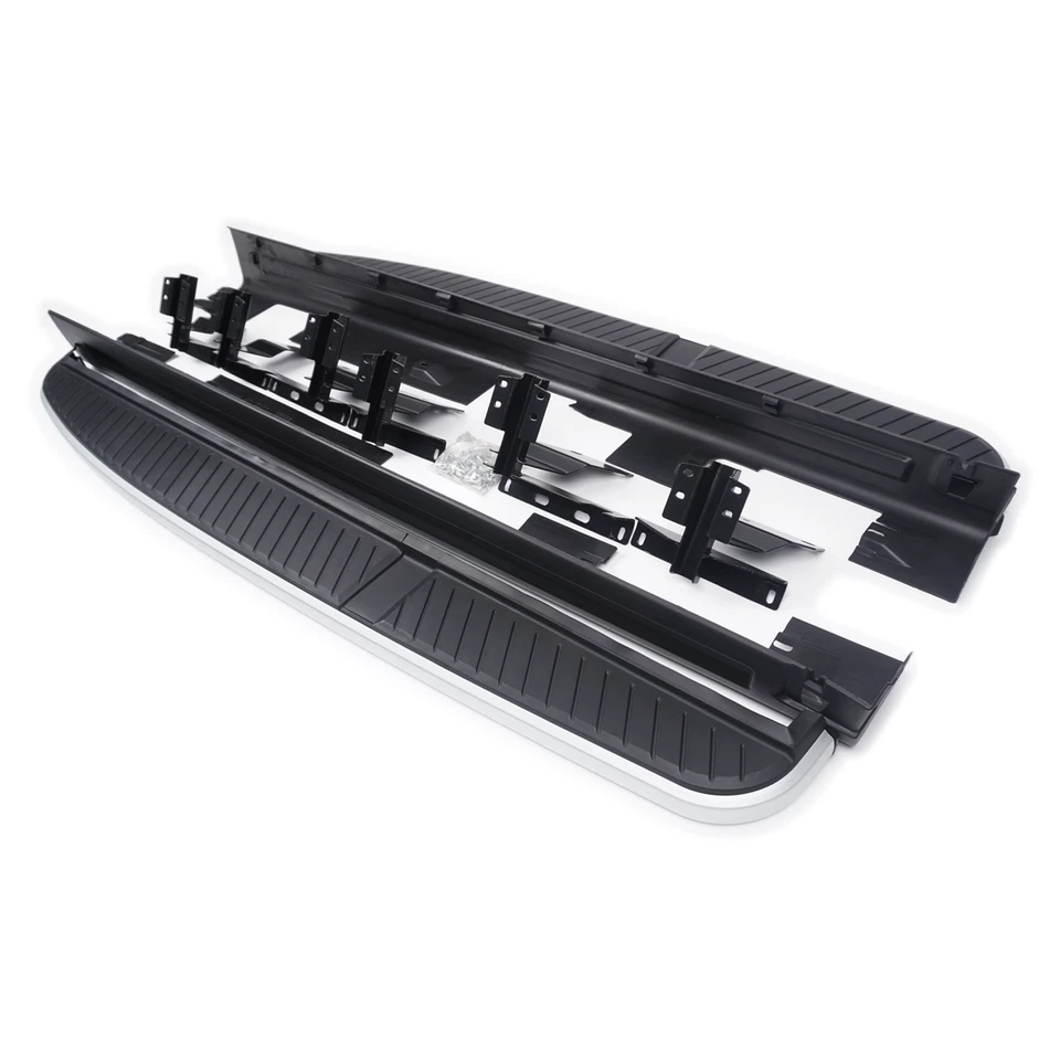 FOR RANGE ROVER SPORT L320 05-13 OE STYLE SIDE STEPS RUNNING BOARDS BLACK/SILVER - Image 4 of 4