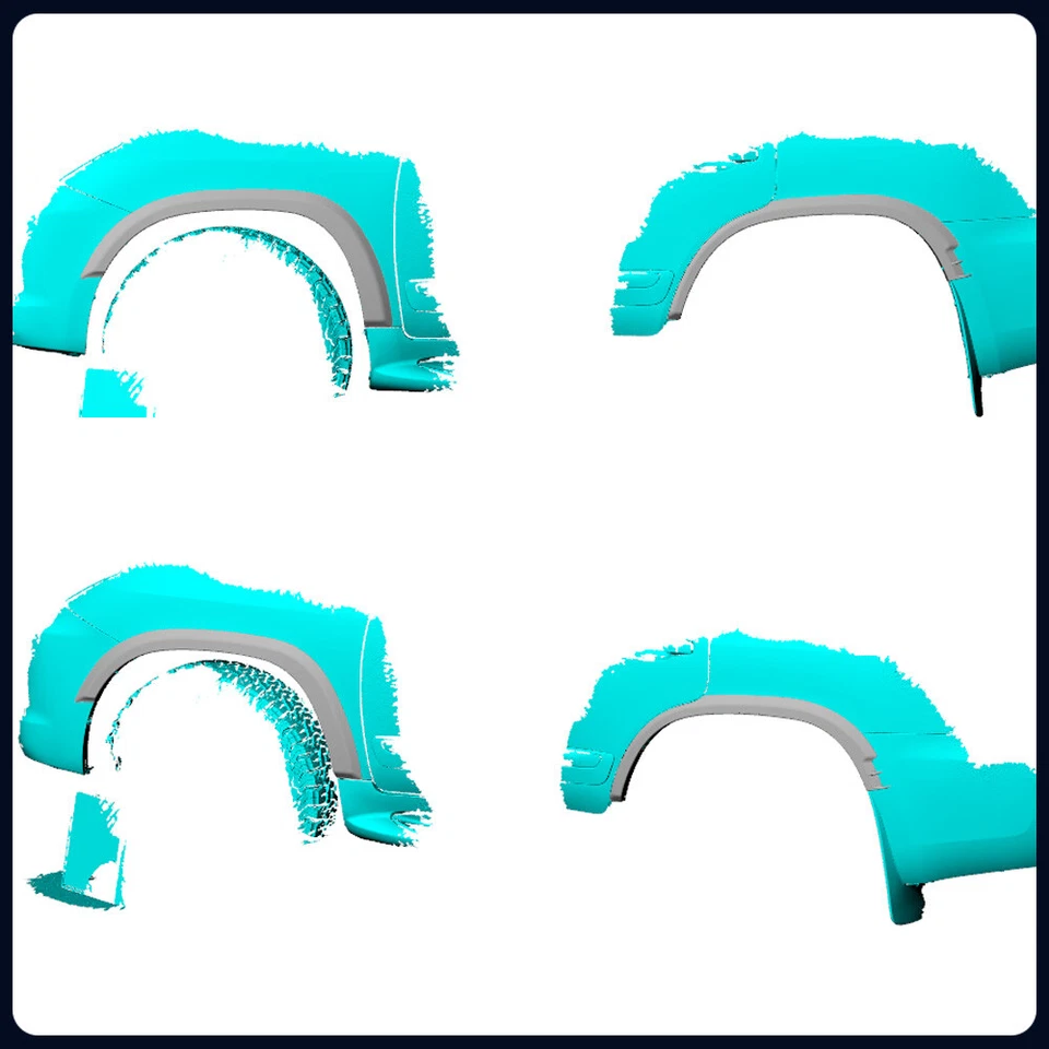 For Lexus LX450 LX570 07-19 FRP Matte Side Wheel Arch Fender Flares Molding Trim - Image 4 of 4