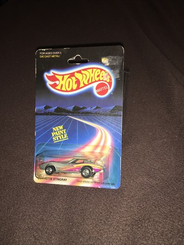 Hot Wheels 1986 #1448 Corvette Stingray, Silver W/Black Interior, Speed Fleet - Picture 1 of 13
