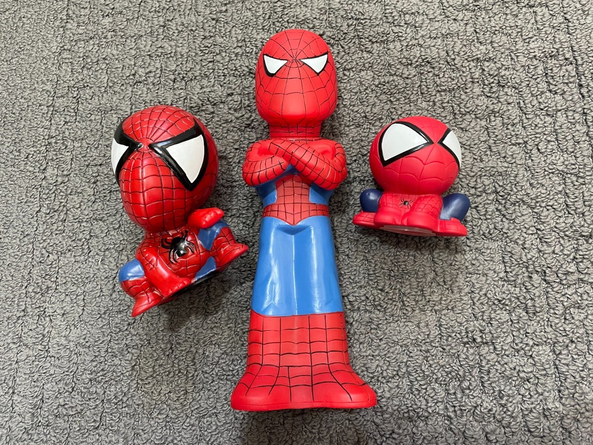 Spiderman Knockoff Bootleg Hard Vinyl Banks 3 Different Sizes | eBay