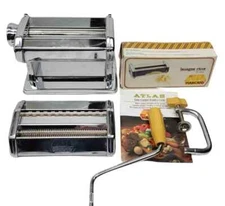 Marcato Atlas Tipo Lusso 150 Manual Pasta Maker + Lasagne Ricce 12mm Italy
