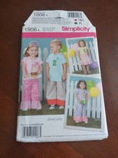 Simplicity 1906 TODDLERS GIRLS BOYS SKIRT PAN...