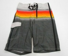 MOSSIMO Men's Size 28 XS Swimming Gray Striped Board with pocket Shorts