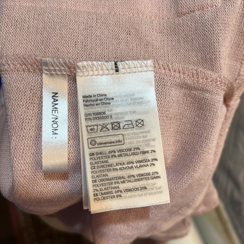 H&M Kids fine knit metallic pink cardigan. Size 12/14 - Picture 5 of 5