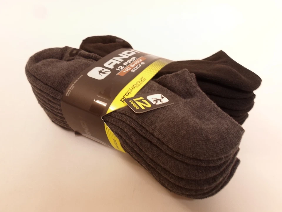 Носки AND1 6 черные 6 серые пара ProPlatinum незаметные компрессионные арочные Proplatinum - Изображение 2 из 3