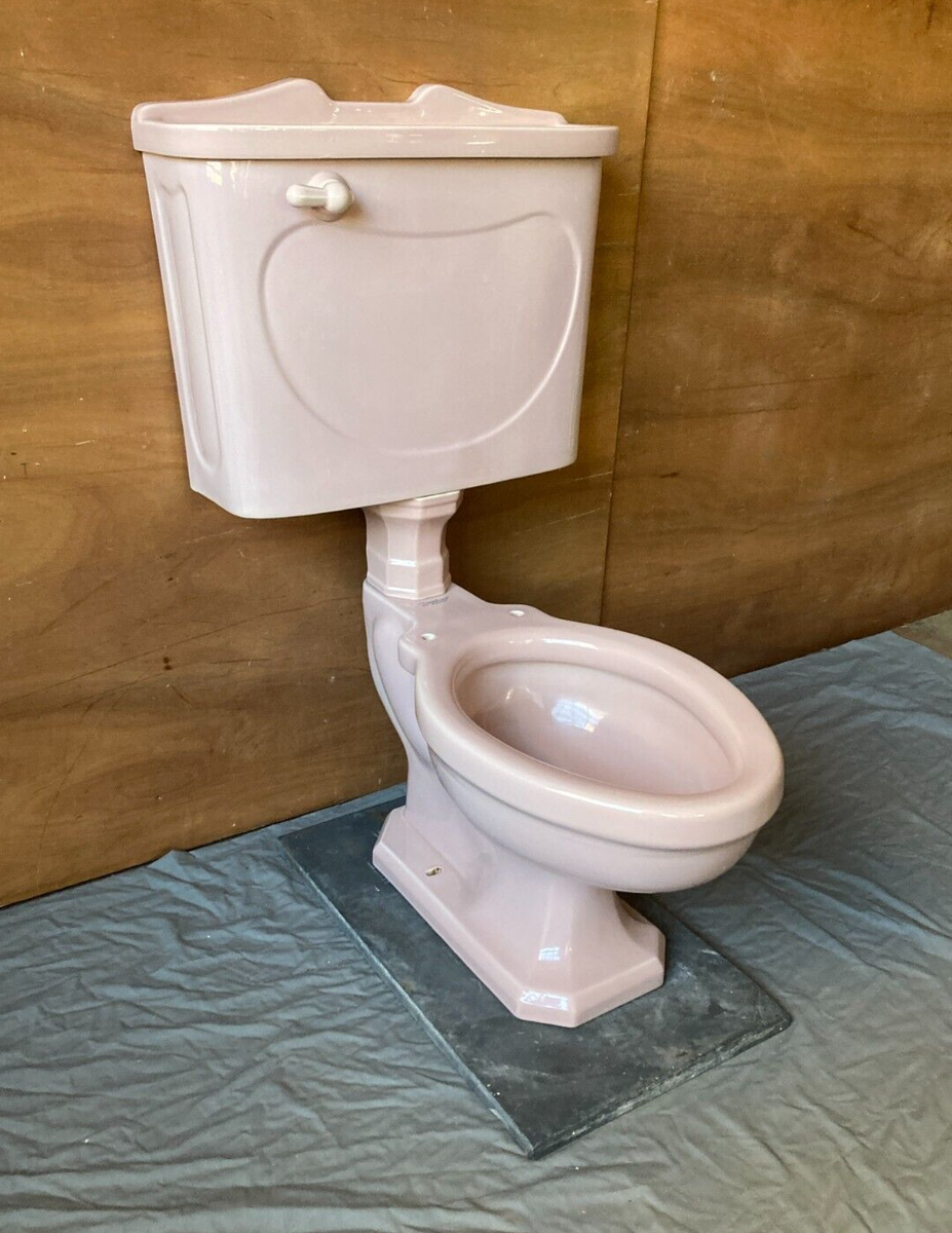 Antique Orchid Lavender Lilac Toilet Wall Tank Elongated Bowl