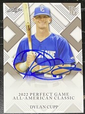 Dylan Cupp Auto 2022 Perfect Game Signed Leaf RC🔥🔥🔥RARE
